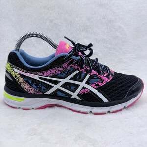 ASICS GEL-Excite 4 Women's Black Pink Running Shoes Size 7 T6E8Q Walking Shoes